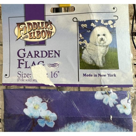 Bichon Frise Garden Flag Retired 12 x 16 inches New in Package Fiddlers Elbow - Picture 5 of 8